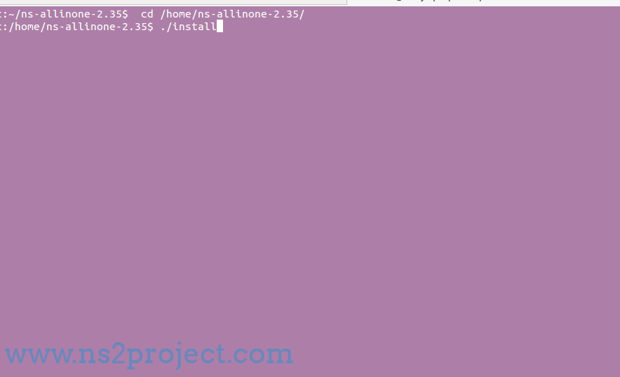 Installation of Ns2 in Ubuntu
