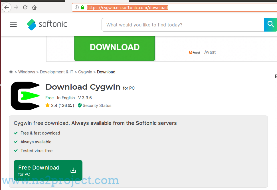 Link to Download Cygwin