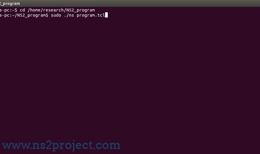 Running Ns2 Program in Ubuntu